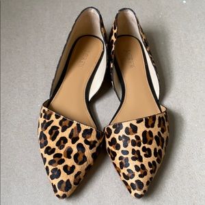 JCREW FACTORY ZOE CALF HAIR D’ORSAY FLATS